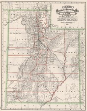 Southwest and Rocky Mountains Map By George F. Cram