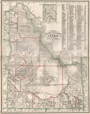 Rocky Mountains Map By George F. Cram