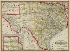 Texas and Southwest Map By George F. Cram