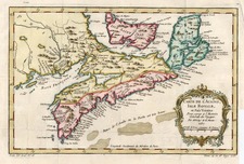 Canada Map By Jacques Nicolas Bellin