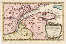 Canada Map By Jacques Nicolas Bellin