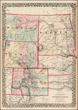 Plains and Rocky Mountains Map By Samuel Augustus Mitchell