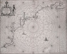 New England, Mid-Atlantic and Southeast Map By Anthonie (Theunis)   Jacobsz