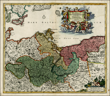 Poland, Baltic Countries and Germany Map By Johann Baptist Homann