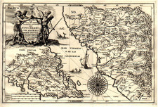 North America, Baja California and California Map By Heinrich Scherer