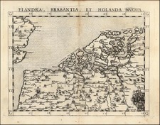 Europe and British Isles Map By Girolamo Ruscelli