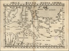 Europe, Mediterranean, Africa, North Africa and West Africa Map By Girolamo Ruscelli