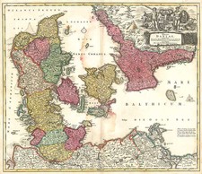 Europe, Scandinavia and Germany Map By Johann Baptist Homann