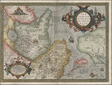 Asia, Japan, Central Asia & Caucasus and California Map By Abraham Ortelius