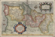 Portugal Map By Abraham Ortelius