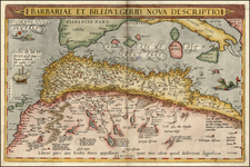 Europe, Mediterranean, Africa, North Africa and Balearic Islands Map By Abraham Ortelius