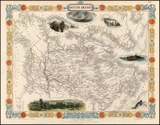 World, Polar Maps, Alaska, South America, America and Canada Map By John Tallis