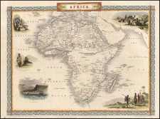 Africa and Africa Map By John Tallis