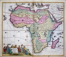 Africa and Africa Map By Reiner & Joshua Ottens