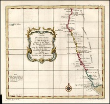 Africa and South Africa Map By Jacques Nicolas Bellin