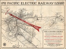 California Map By D.W. Pontius / Pacific Electric Railway