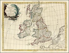 Europe and British Isles Map By Antonio Zatta