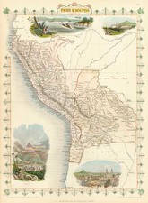 South America Map By John Tallis