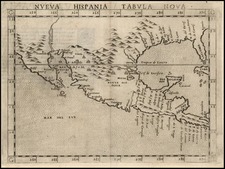 South, Southeast, Southwest and Mexico Map By Girolamo Ruscelli