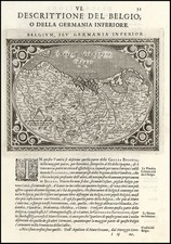 Europe, Netherlands and Germany Map By Giovanni Antonio Magini