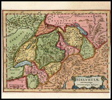 Europe and Switzerland Map By Jodocus Hondius - Mercator