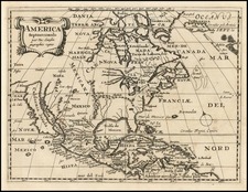 Midwest and North America Map By Nicolas Sanson