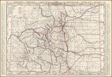 Southwest and Rocky Mountains Map By George F. Cram