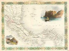 Central America Map By John Tallis