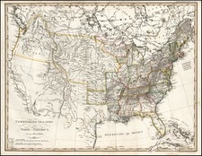 United States and Midwest Map By Adolf Stieler