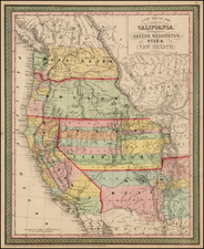 Southwest, Rocky Mountains and California Map By Thomas, Cowperthwait & Co.