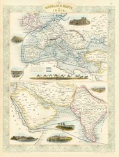 Europe, Europe, Asia, India, Central Asia & Caucasus and Middle East Map By John Tallis