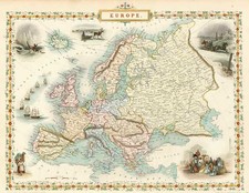 Europe and Europe Map By John Tallis