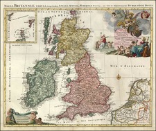 Europe and British Isles Map By Alexis-Hubert Jaillot