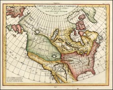 Alaska, North America and California Map By Denis Diderot / Didier Robert de Vaugondy