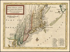 New England and Mid-Atlantic Map By Herman Moll