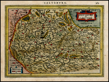 Austria Map By Jodocus Hondius - Gerhard Mercator