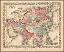 Asia and Asia Map By Joseph Hutchins Colton