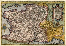 Europe, Switzerland, France and Italy Map By Abraham Ortelius