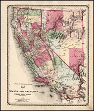 California Map By H.H. Lloyd / Warner Higgins & Beers