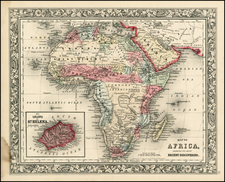 Africa and Africa Map By Samuel Augustus Mitchell Jr.