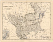 Europe and Turkey Map By W. & A.K. Johnston