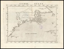 New England, Southeast and Canada Map By Girolamo Ruscelli