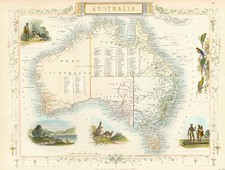 Australia & Oceania, Australia, Oceania and Other Pacific Islands Map By John Tallis