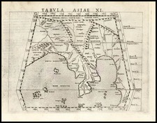 Asia, India and Southeast Asia Map By Girolamo Ruscelli