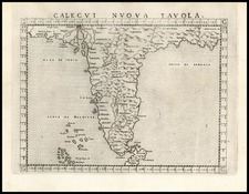 Asia and India Map By Girolamo Ruscelli