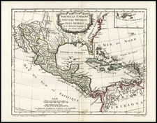Southeast, Southwest and Mexico Map By Didier Robert de Vaugondy