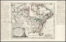 United States, Alaska and Canada Map By Didier Robert de Vaugondy