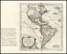 South America and America Map By Didier Robert de Vaugondy