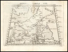 Europe, Russia, Baltic Countries and Scandinavia Map By Girolamo Ruscelli