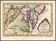 Mid-Atlantic, South and Southeast Map By Jacques Nicolas Bellin